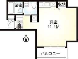 レアルタウン湘南 ワンルームの間取図画像