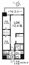 モダンパラッツォ大名 2LDKの間取図画像