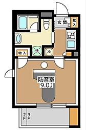 Ｓｏｎｏｒｉｔｅ池之端 2階1Kの間取り