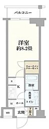 AZEST浮間舟渡 1Kの間取図画像