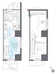 ZOOM川崎EAST 14階1LDKの間取り