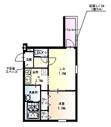 フジパレス堺もず2番館 1LDKの間取図画像