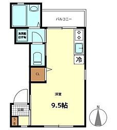 ベルサークル北新宿 ワンルームの間取図画像
