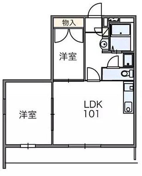 レオパレスはなみずき壱番館(11414) 101｜神奈川県相模原市緑区原宿南２丁目(賃貸アパート1SLDK・1階・43.06㎡)の写真 その2