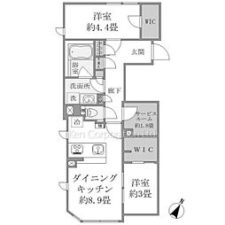 ＣＯＭＰＯＳＩＴＥ高輪 1階2DKの間取り