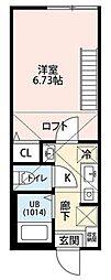 Venus Lagoon三枚町 1Kの間取図画像