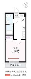 QUIET CRAB HOUSE ESSATO 1Kの間取図画像