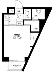 マイステージアムヒューゲル西落合 3階ワンルームの間取り