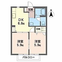 ハイネス本宮Ａ 101 ｜ 福島県本宮市本宮字万世1-10（賃貸アパート2DK・1階・41.20㎡） その2