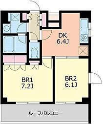 エスティメゾン千石 2DKの間取図画像