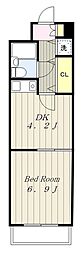 ライオンズマンション相模台第5 1DKの間取図画像