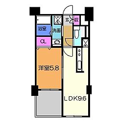 ジェルメ河善 1LDKの間取図画像