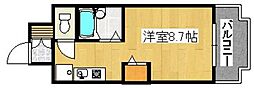 グランフォレスタ美しが丘 ワンルームの間取図画像