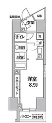 ロリエ銀座 ワンルームの間取図画像