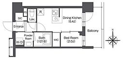 COMFORIA森下SOUTH 1DKの間取図画像