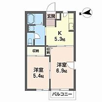 ベルメゾン箱清水 201 ｜ 岩手県盛岡市箱清水１丁目32-22（賃貸アパート2K・2階・40.00㎡） その2