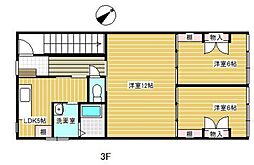 原越谷ビル 2LDKの間取図画像