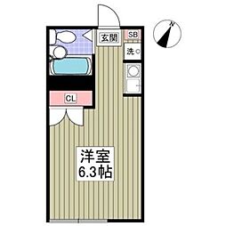 エクシード柿生 ワンルームの間取図画像