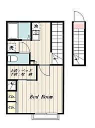 レオパレスセグンド 1Kの間取図画像
