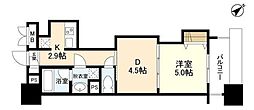 パークフラッツ横濱公園 1DKの間取図画像