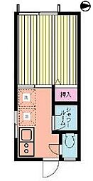 ベジコート明大前 2階1Kの間取り