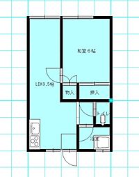 みどり荘 1LDKの間取図画像