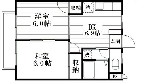 ハイツ岡野_間取り_0