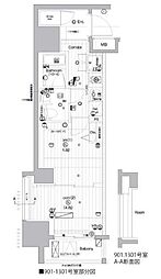 PREMIUM CUBE 亀戸 9階2Kの間取り