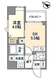 リビオメゾン日本橋久松町 1DKの間取図画像