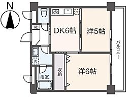 サンアサガヤ 2DKの間取図画像