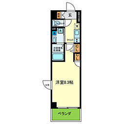 ブランシュ京橋 1Kの間取図画像