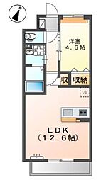 カルムメゾン目黒 1LDKの間取図画像