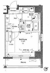 AXAS新江古田Sta. 1Kの間取図画像