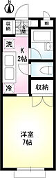 ビューライフ美しが丘 1Kの間取図画像
