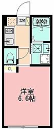 サニーヴェール 1Kの間取図画像
