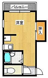 中島ビル ワンルームの間取図画像
