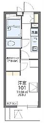 レオパレスアプロス 1Kの間取図画像