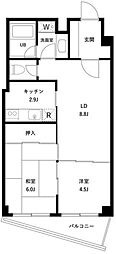 KYレジデンス 3階2LDKの間取り