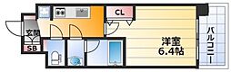 プレサン神崎川FINEBLESS 1Kの間取図画像