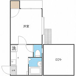 アンネット博多駅南 1Kの間取図画像