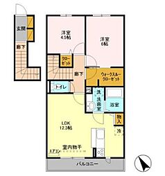 ブリエ2 2LDKの間取図画像