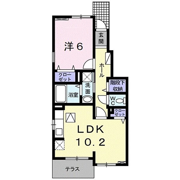 シャン・ノールXII ｜和歌山県和歌山市木ノ本(賃貸アパート1LDK・1階・43.00㎡)の写真 その2