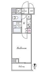 JR京浜東北・根岸線 蒲田駅 徒歩9分の賃貸マンション 7階1Kの間取り