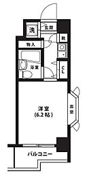 パレ・ドール伊勢佐木町南 1Kの間取図画像