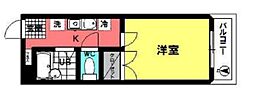 ハイムあや 1Kの間取図画像
