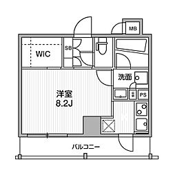 ALTERNA銀座 ワンルームの間取図画像