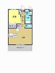 Y&M赤湯2 1LDKの間取図画像