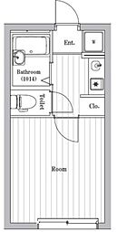BACE西六郷 1Kの間取図画像