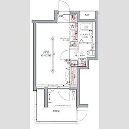 ラグディア高輪 ワンルームの間取図画像