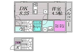カーサマナ 3階1DKの間取り